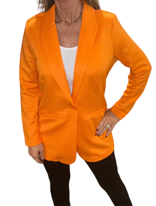 SC2063-T - Tangerine - 1 Button - 2 Pocket Blazer A2960 - Pack