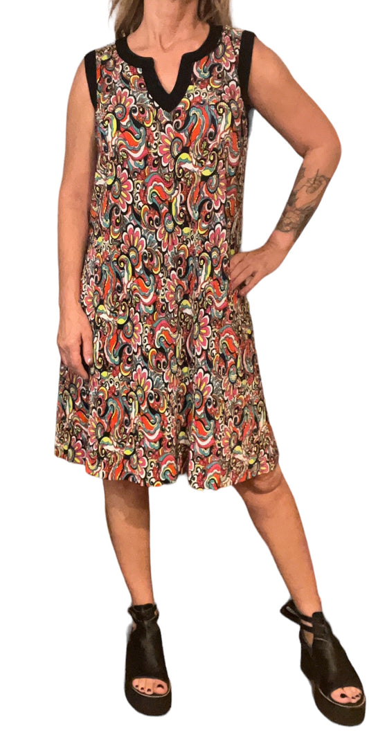 L7806BF-H - Hot Pink Multi - Plisse Sleeveless Dress A3037 - Pack