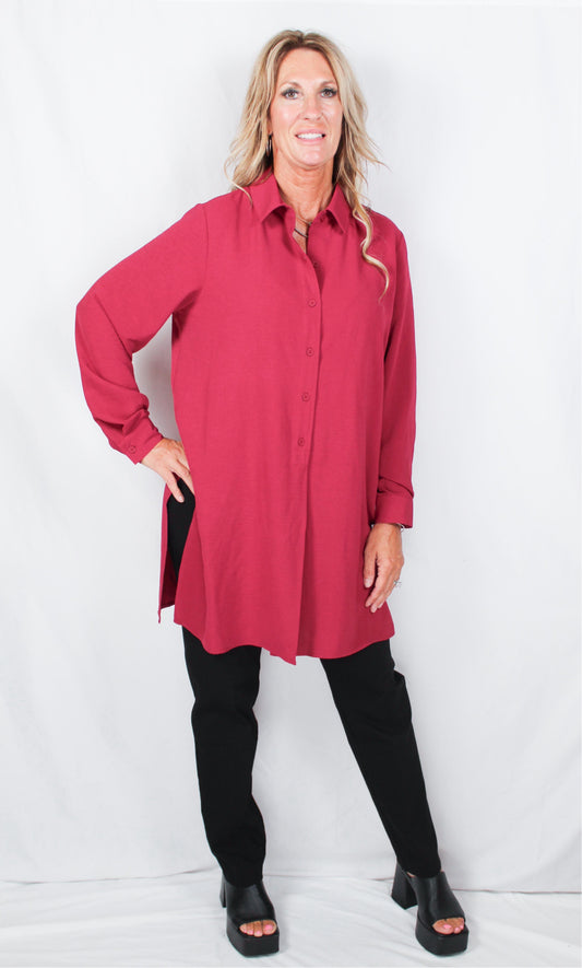 NT1519-C - Chianti - Tie Button up Tunic A3287 - Pack