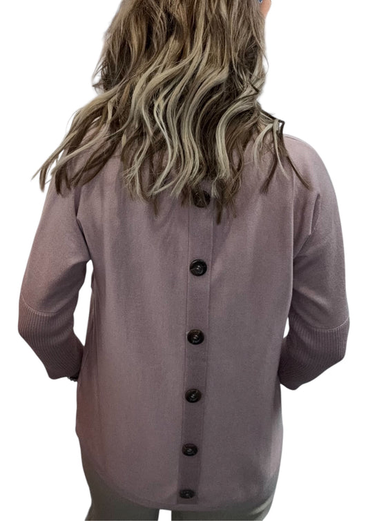 CGSW01338M-BL - Blush Cashmere - Button Back 3/4 Sleeve Sweater A3589 - Pack