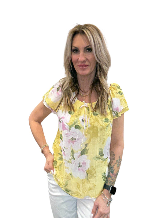 G247620A01-Y - Yellow Olive Lilac - Double Sleeve Top A3732 - Pack