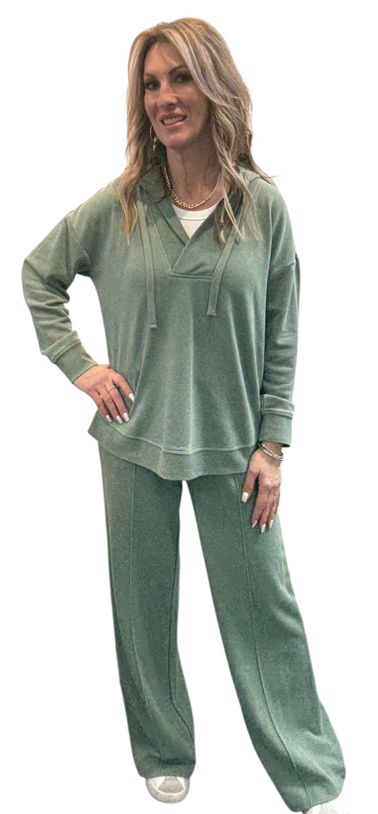 NK1592KC-S -  - Hooded Long Sleeve V-Neck Top A3788 - Pack