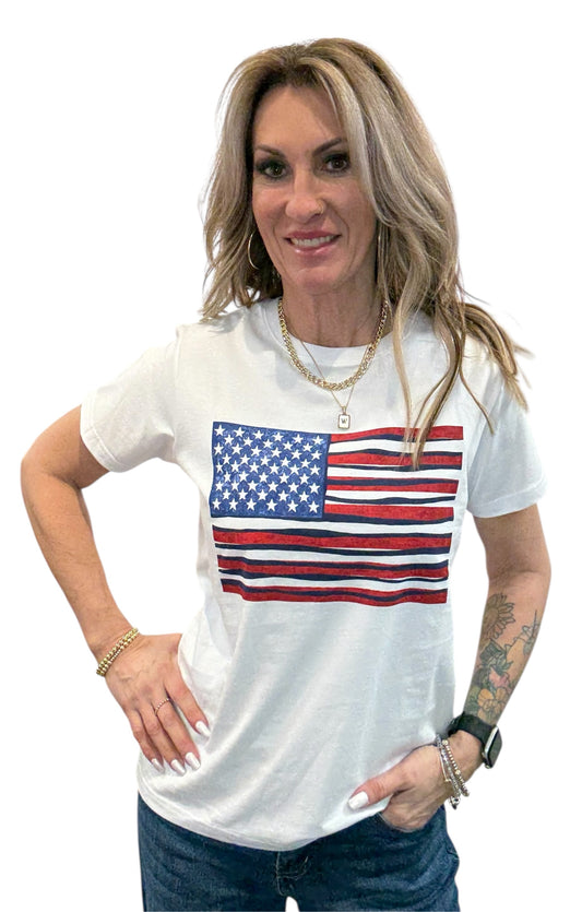 NK1562-F -  - Short Sleeve Flag T-Shirt A3806 - Pack