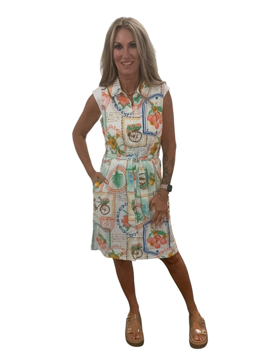 ND1353-M - Multi - Belted Sleeveless Dress A3984 - Pack