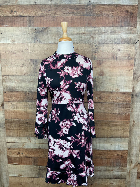 18070K-PC - Plum Combo Floral Print Dress A1145 - Pack