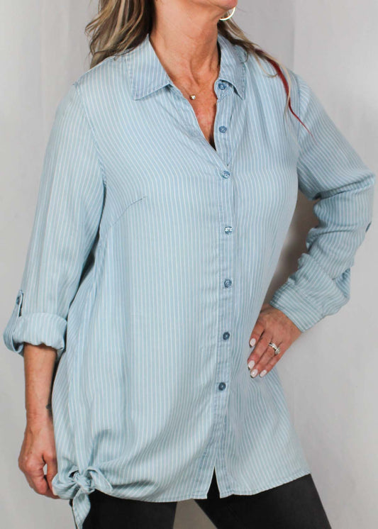 ST81DWSB6-R - Railroad Stripe Stripe Tencel Tunic A1676 - Pack