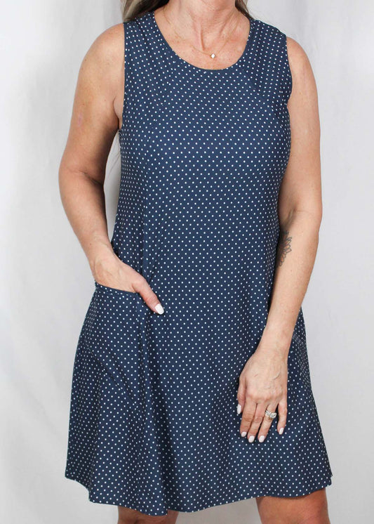 D1832321-S - Black/White Sleeveless Dot Dress A1723 - Pack