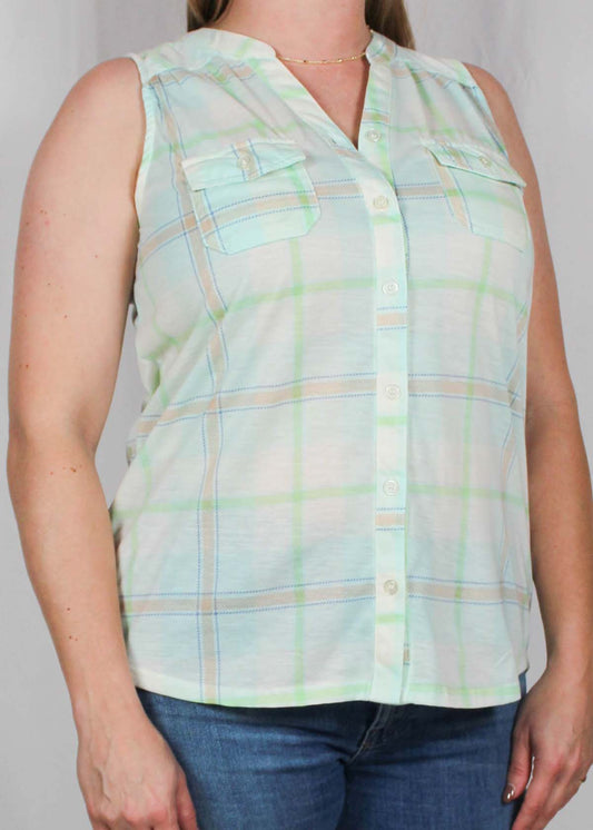 MN35255-M - Mint 14B - 2 Pocket Sleeveless Top A1775 - Pack