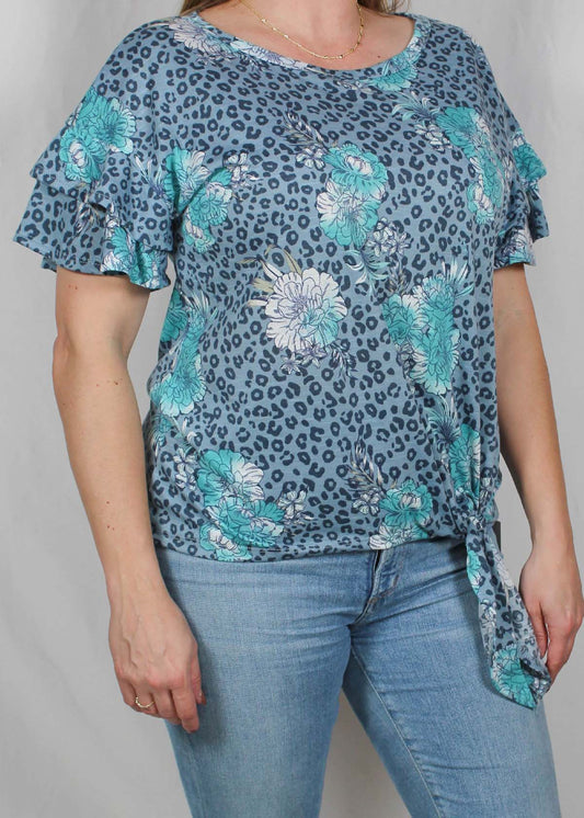 MG349AA72-S - Slate Tie Bottom Animal Floral Top A1885 - Pack