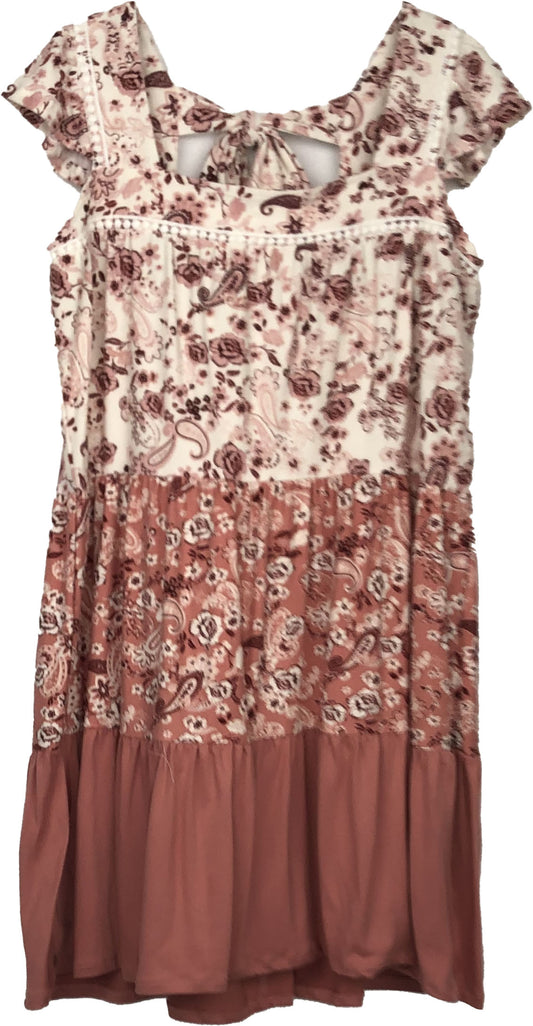 EG387CA59-M - Mauve Square Neck Print Dress A1968 - Pack
