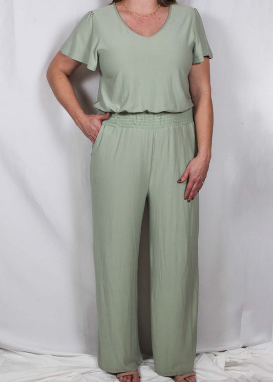 EF580AA58-S - Sage - Short Sleeve Jumpsuit A1970 - Pack