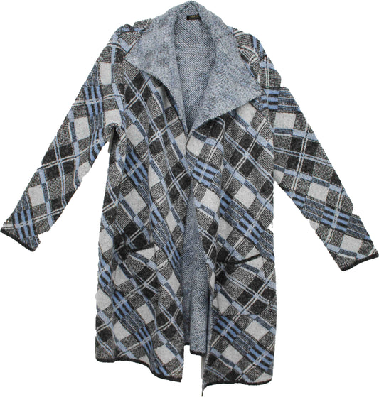 J3F6890135-D - Derby Plaid - Plaid 2 Pocket Cardigan A2162 - Pack