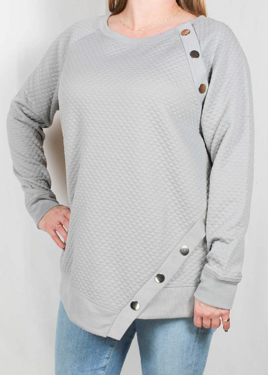 SWM30046-G - Grey - Waffle L/Slv Crew Neck A2277 - Pack
