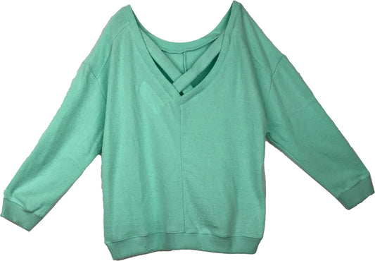 SWM30059-A - Aqua Mint (B) - L/SLV Crew Neck X Back A2291 - Pack