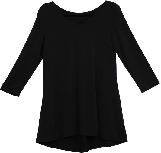 D4744M-B - Black - Elbow Sleeve Tunic A2376 - Pack