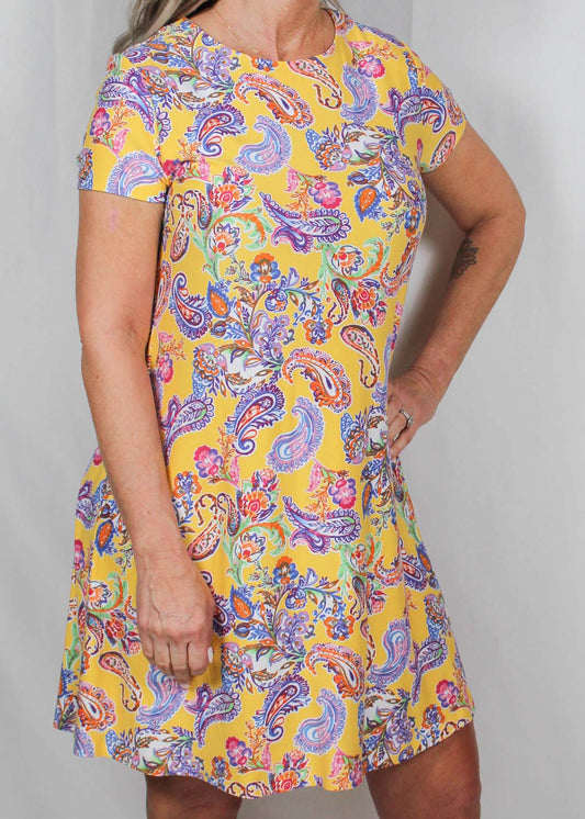 BFMD821-BE - Beachball Combo - Short Sleeve Crew Neck Swing Dress A2438 - Pack